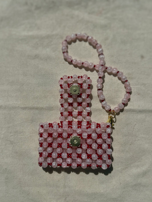 Angelina - Handmade Beaded Card Holder Bag