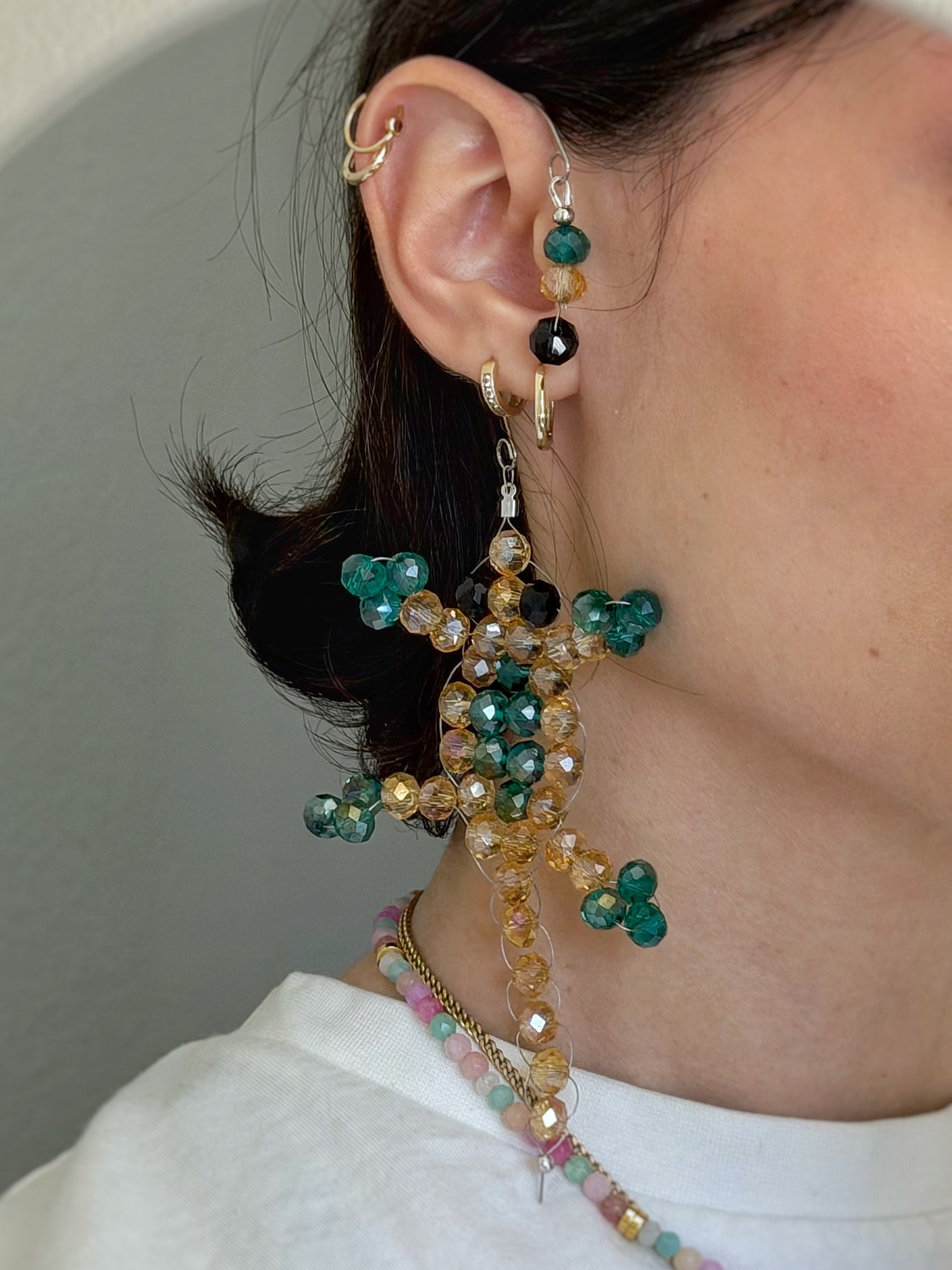 Robin + Sparkles - Golden Gecko Ear Cuffs