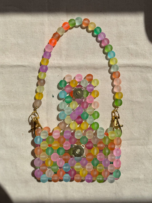 Candy - Handmade Beaded Card Holder Bag