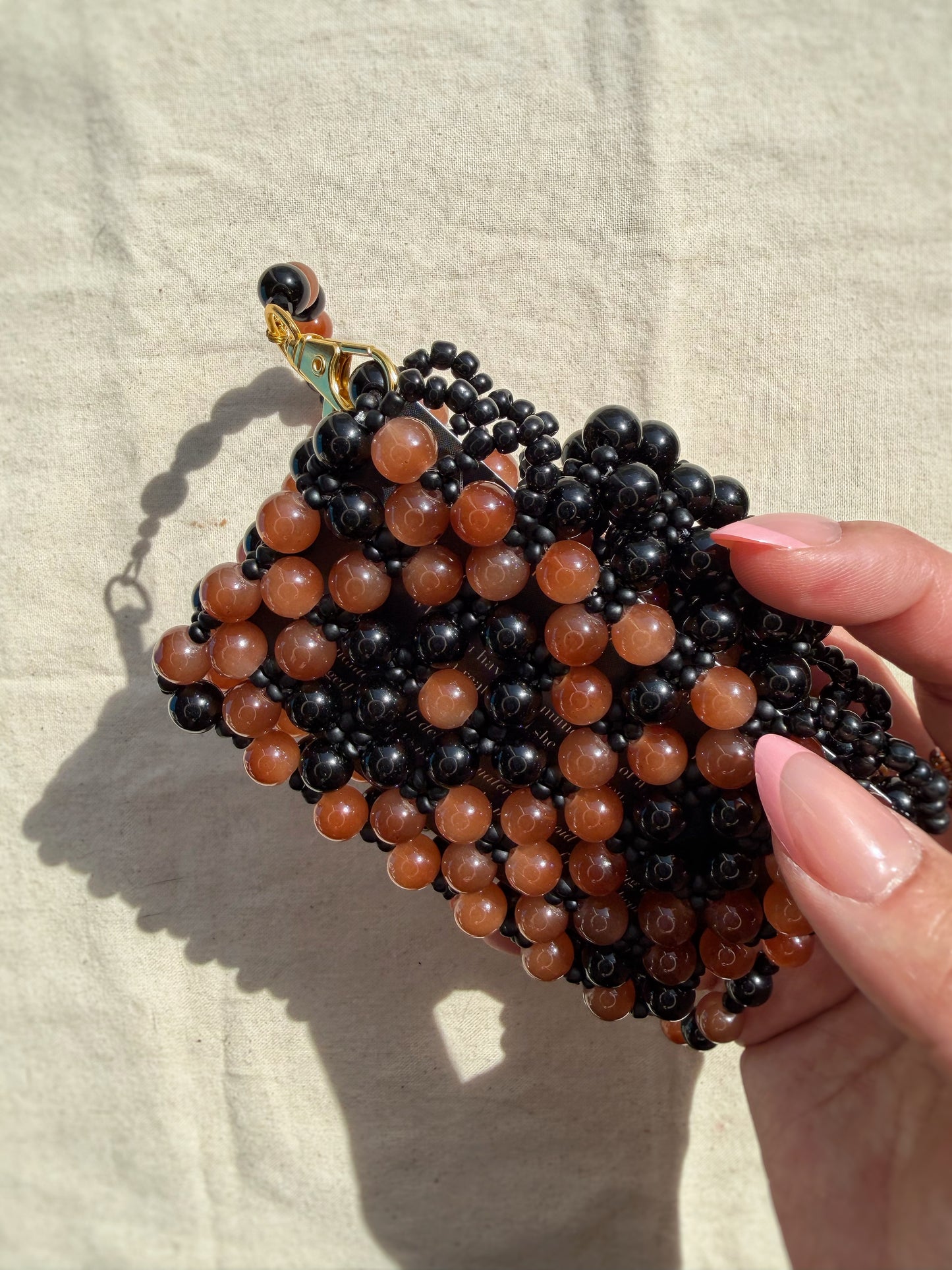 Beatrice - Handmade Beaded Card Holder Bag
