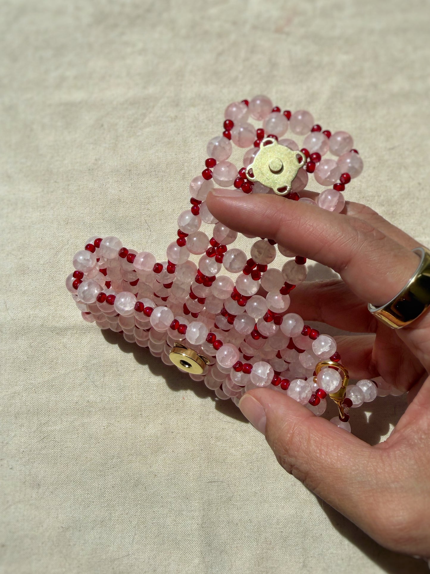 Angelina - Handmade Beaded Card Holder Bag