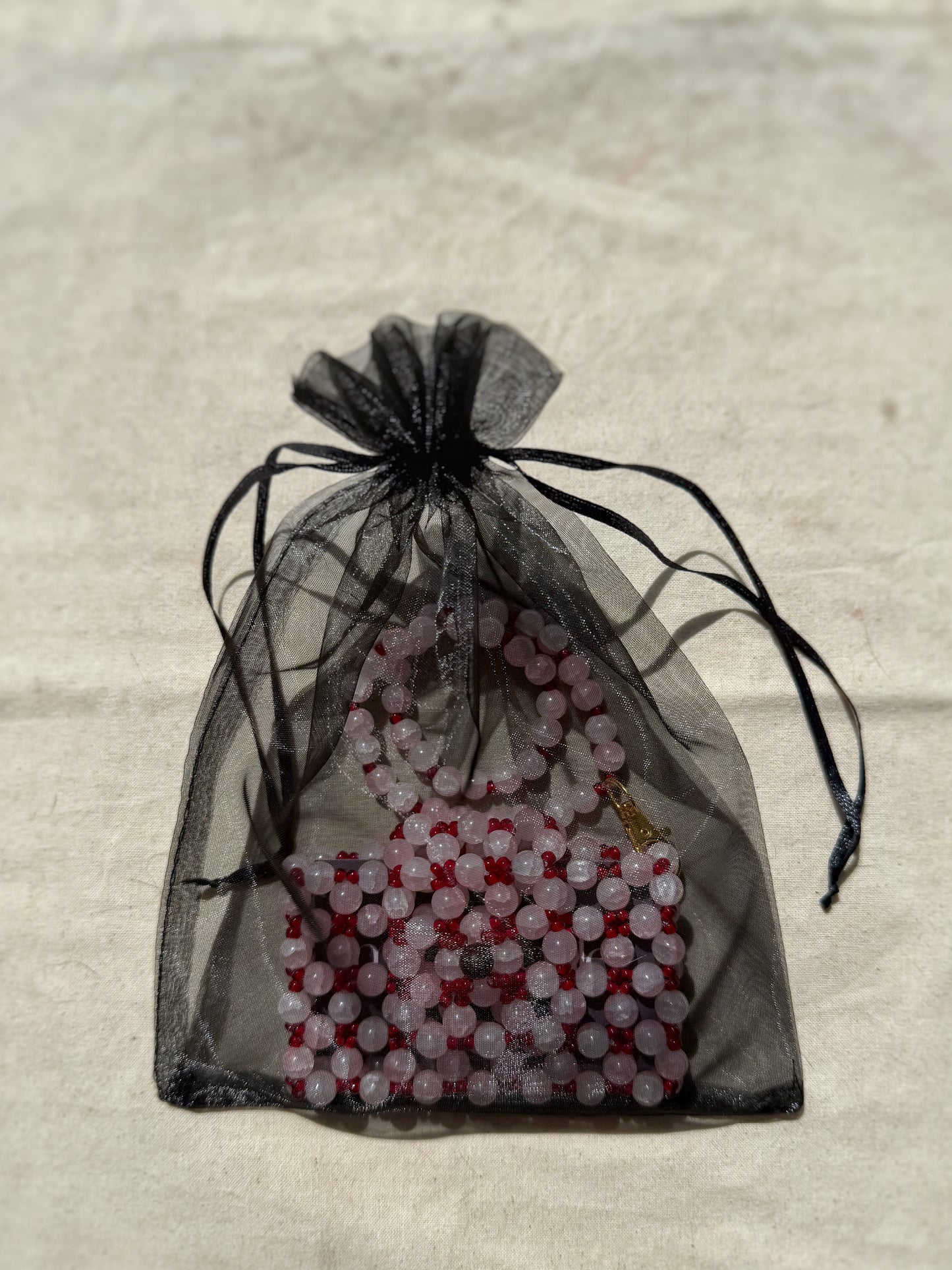 Angelina - Handmade Beaded Card Holder Bag