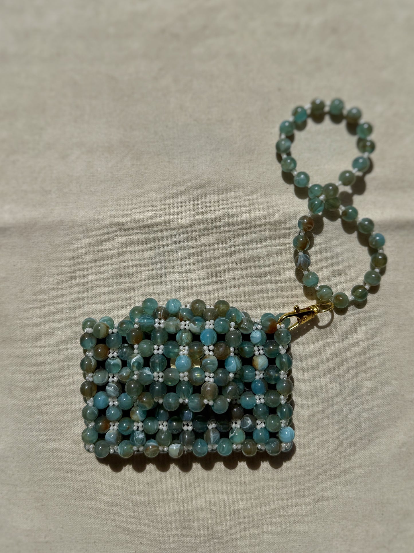 Eloise Beaded Card Holder Wristlet