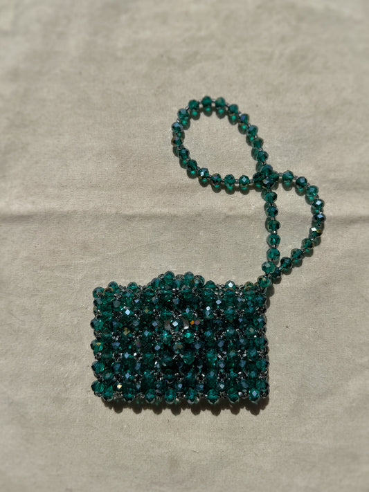 Esmeralda - Handmade Beaded Card Holder Bag