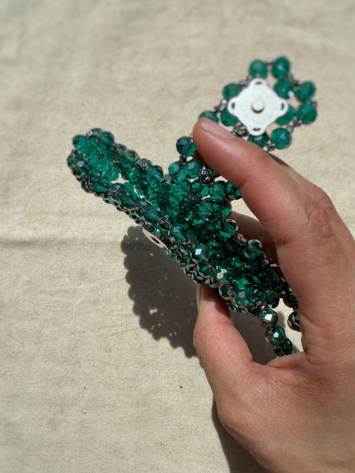 Esmeralda - Handmade Beaded Card Holder Bag