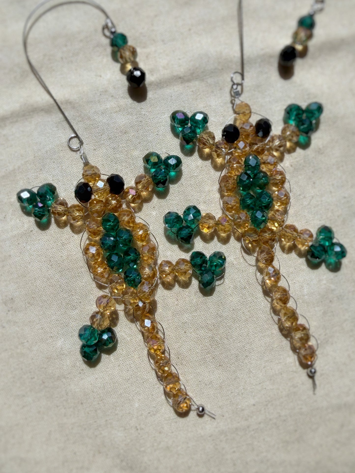 Robin + Sparkles - Golden Gecko Ear Cuffs