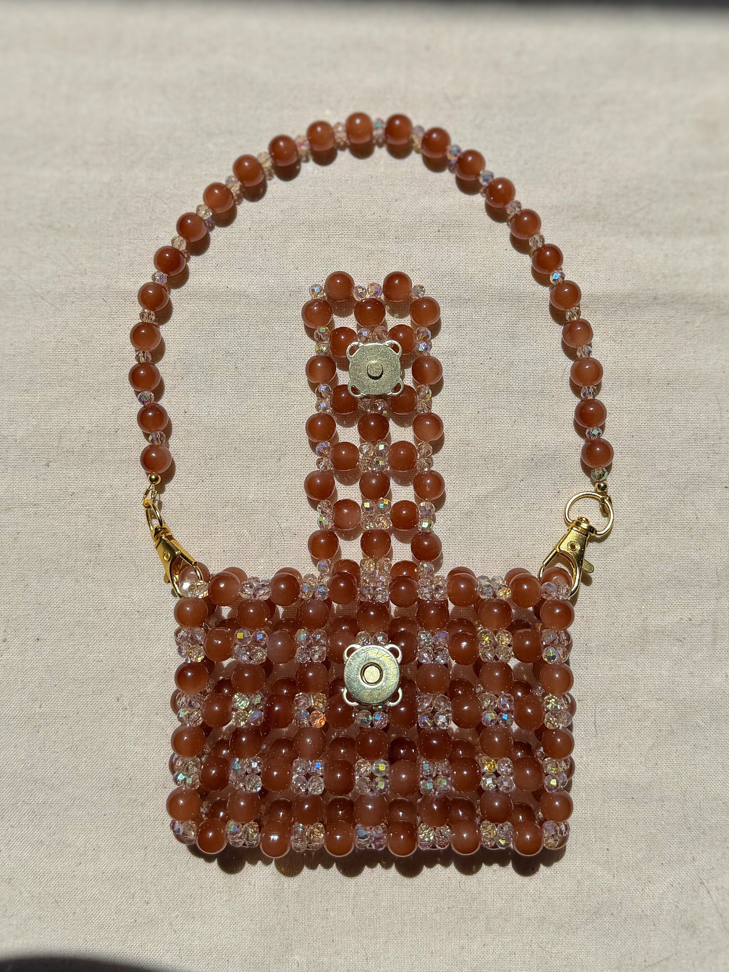 Terra - Handmade Beaded Card Holder Bag