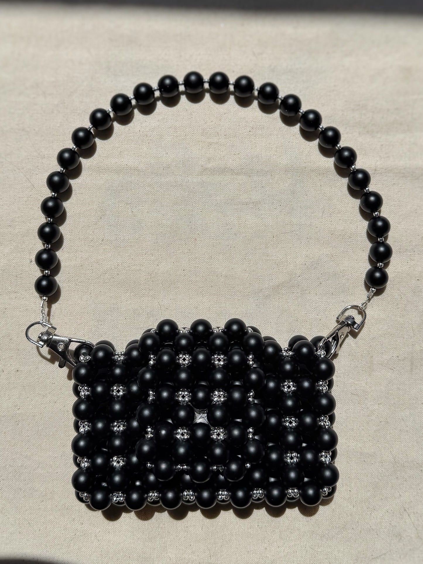Agatha - Handmade Beaded Card Holder Bag