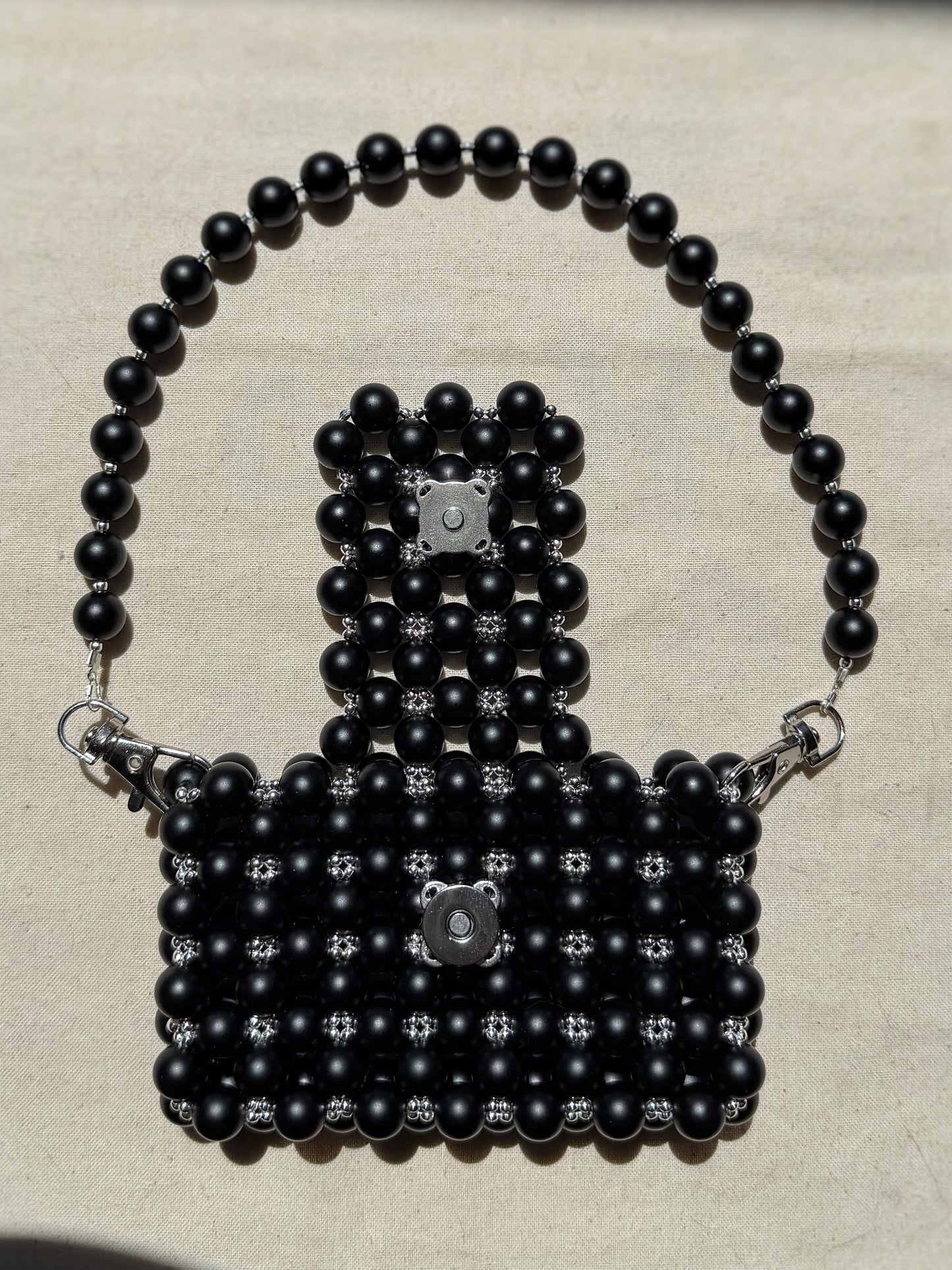 Agatha - Handmade Beaded Card Holder Bag