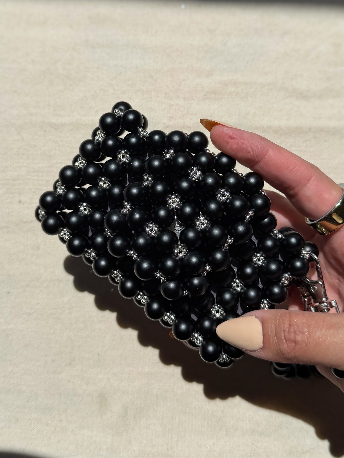 Agatha - Handmade Beaded Card Holder Bag