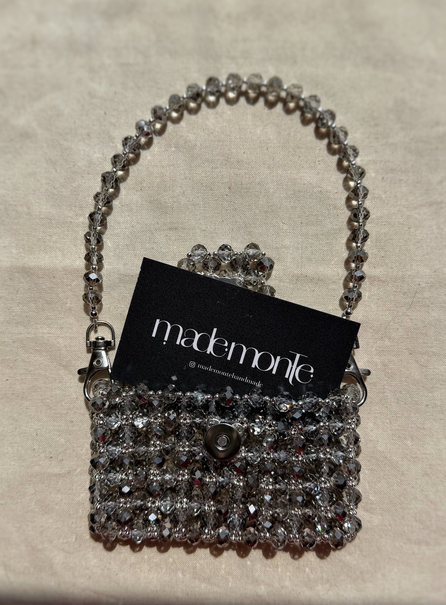 Britney — Handmade Beaded Card Holder Bag