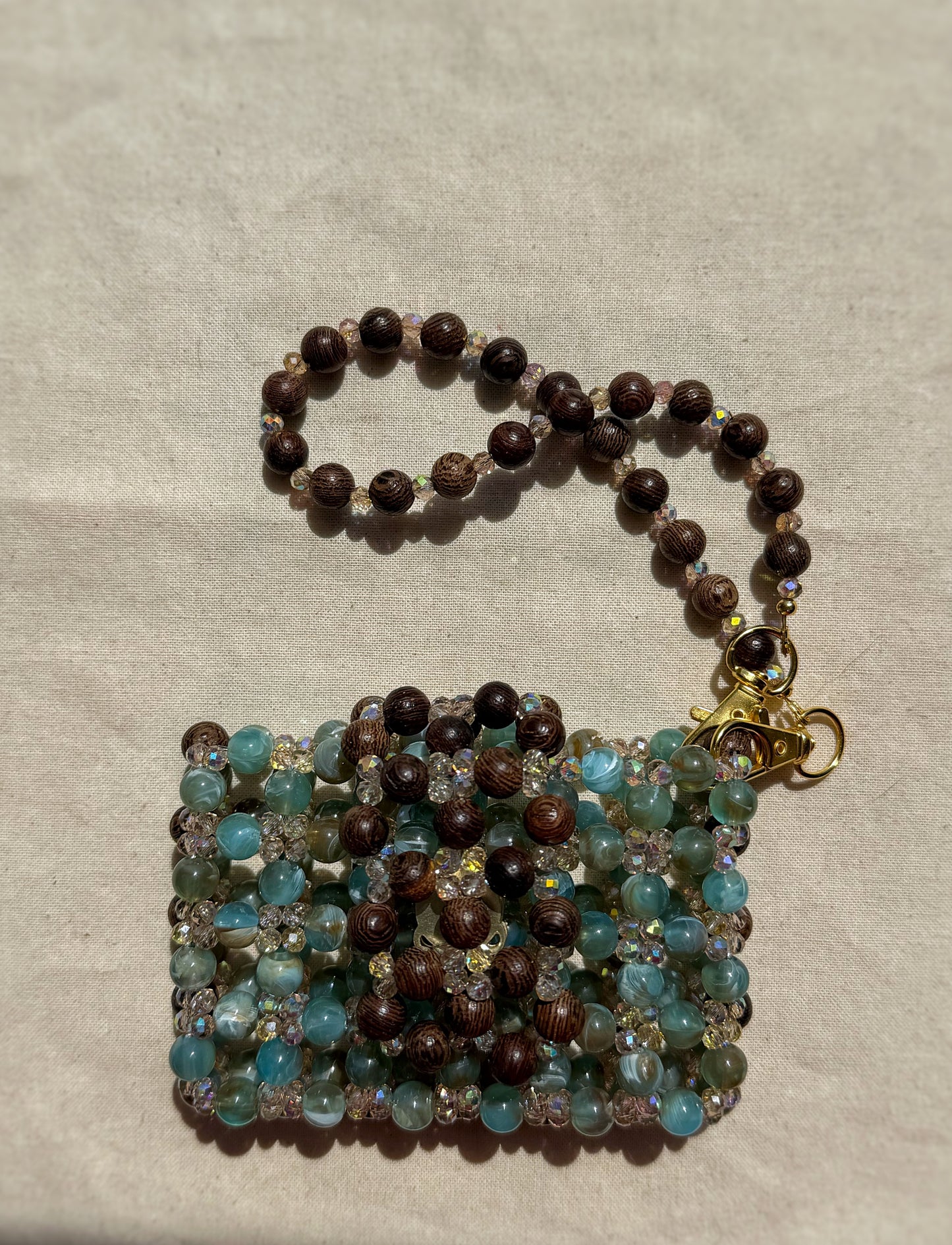 Marina — Handmade Beaded Card Holder Bag