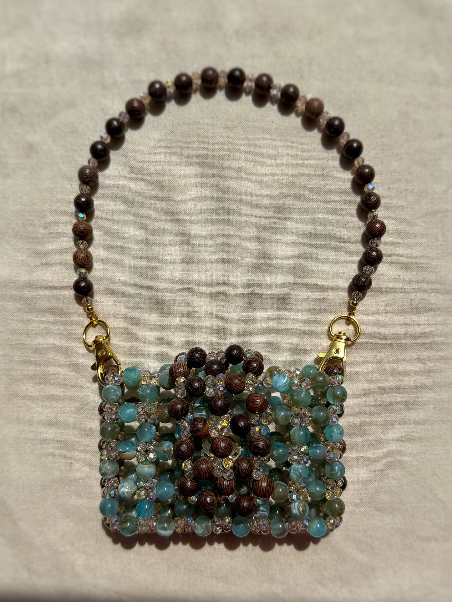 Marina — Handmade Beaded Card Holder Bag