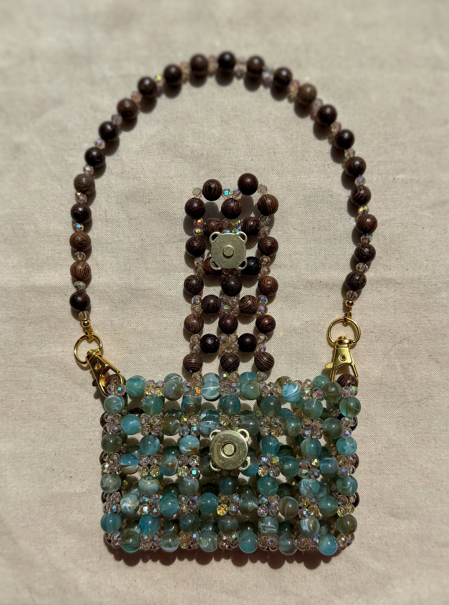 Marina — Handmade Beaded Card Holder Bag