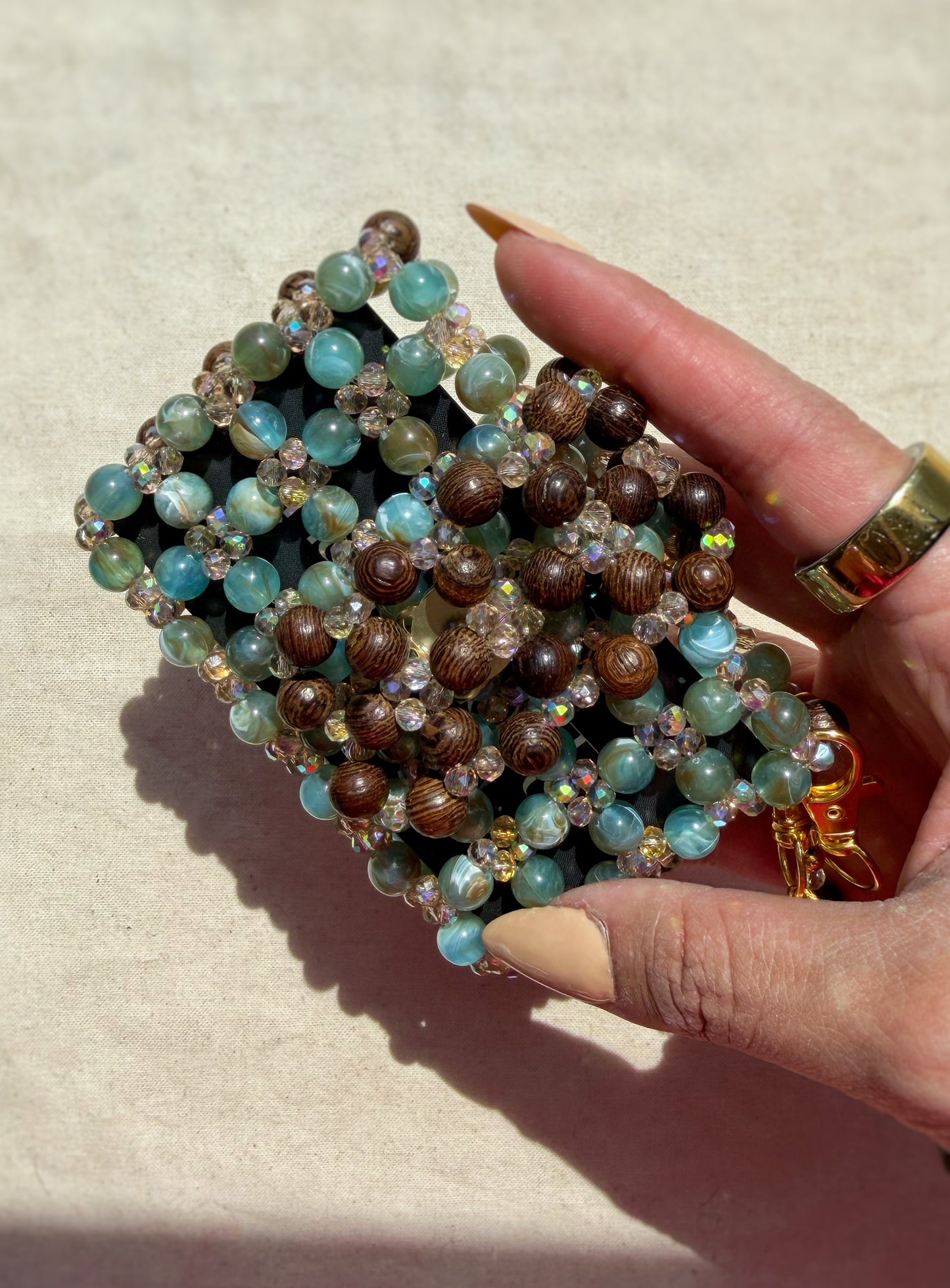 Marina — Handmade Beaded Card Holder Bag