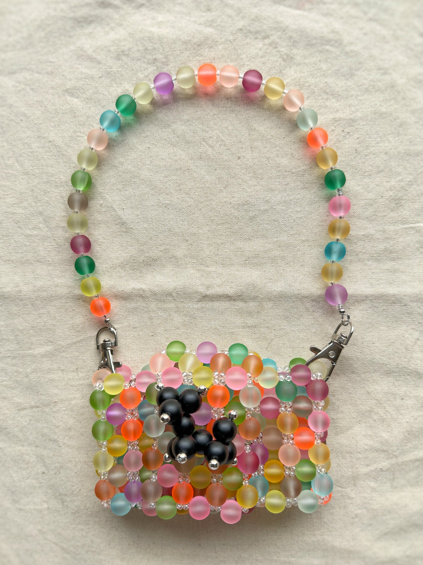 Bubbles - Handmade Beaded Card Holder Bag