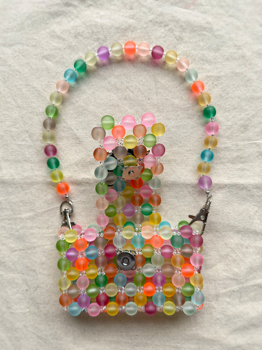Bubbles - Handmade Beaded Card Holder Bag