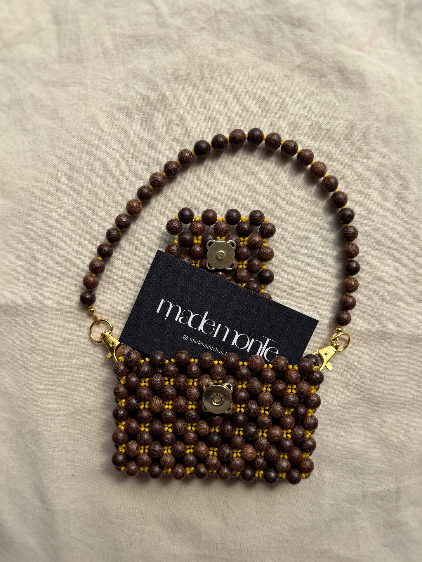Friar Faithful - Handmade Beaded Card Holder Bag