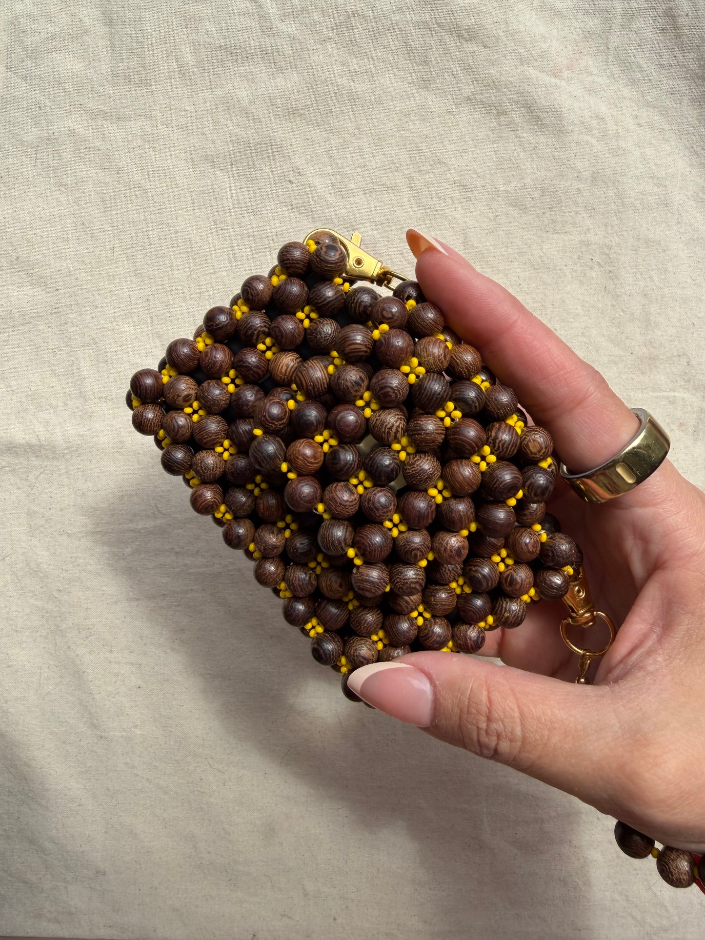 Friar Faithful - Handmade Beaded Card Holder Bag