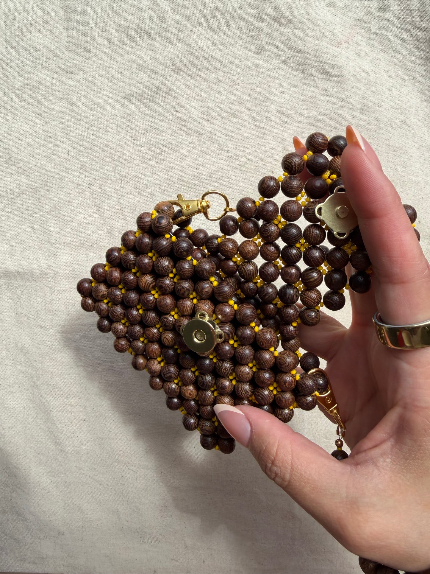 Friar Faithful - Handmade Beaded Card Holder Bag