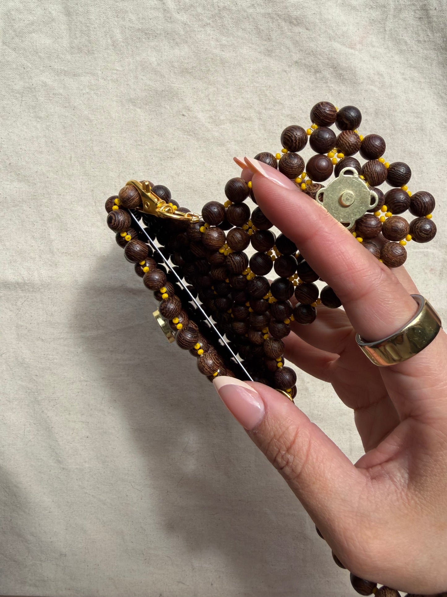 Friar Faithful - Handmade Beaded Card Holder Bag