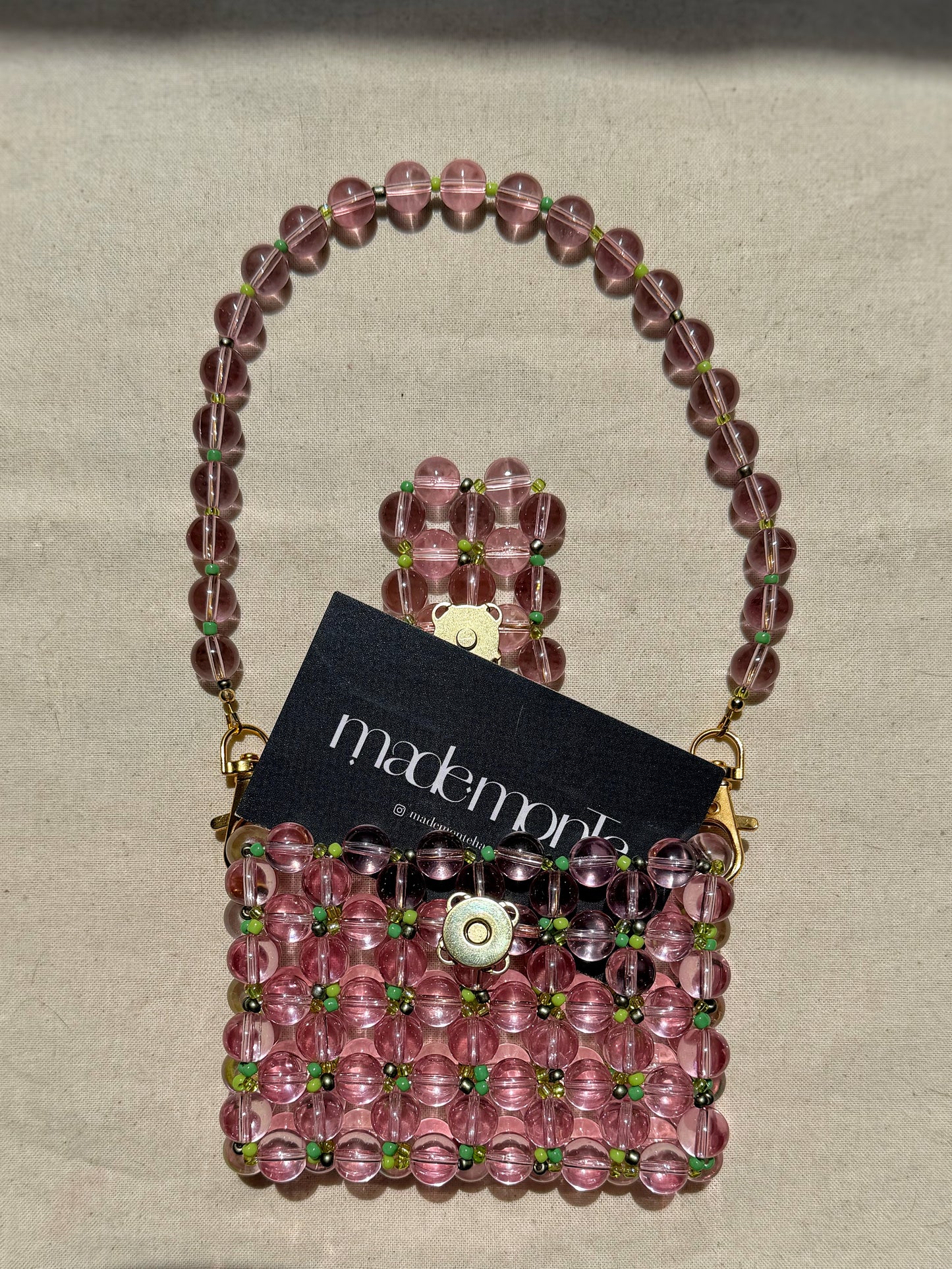 Wanda - Handmade Beaded Card Holder Bag
