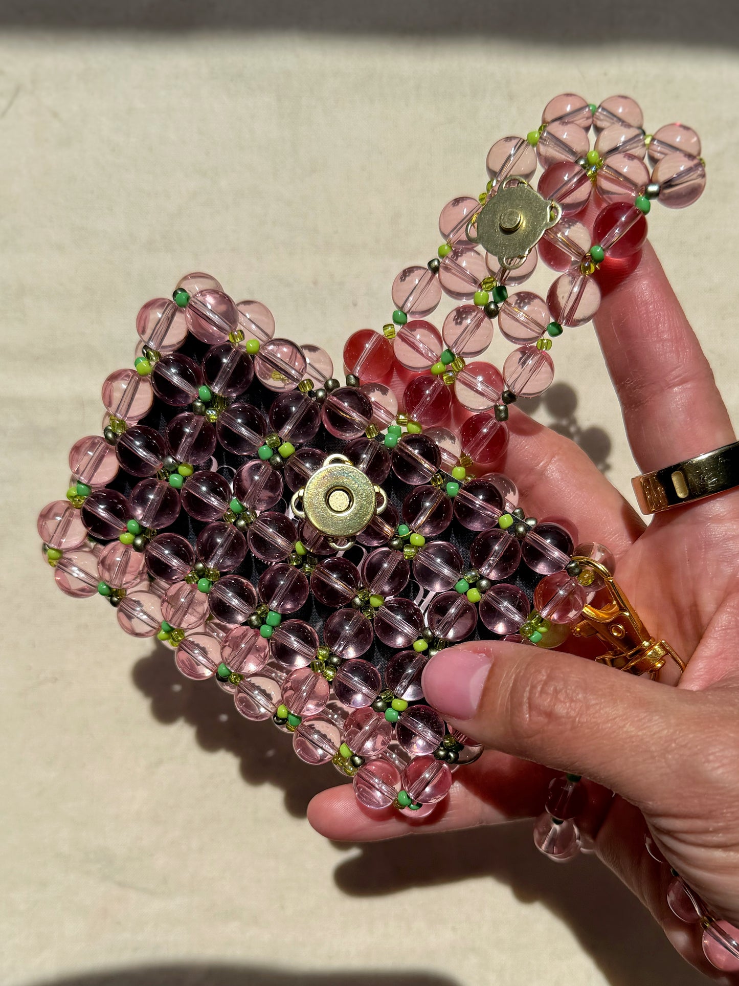 Wanda - Handmade Beaded Card Holder Bag