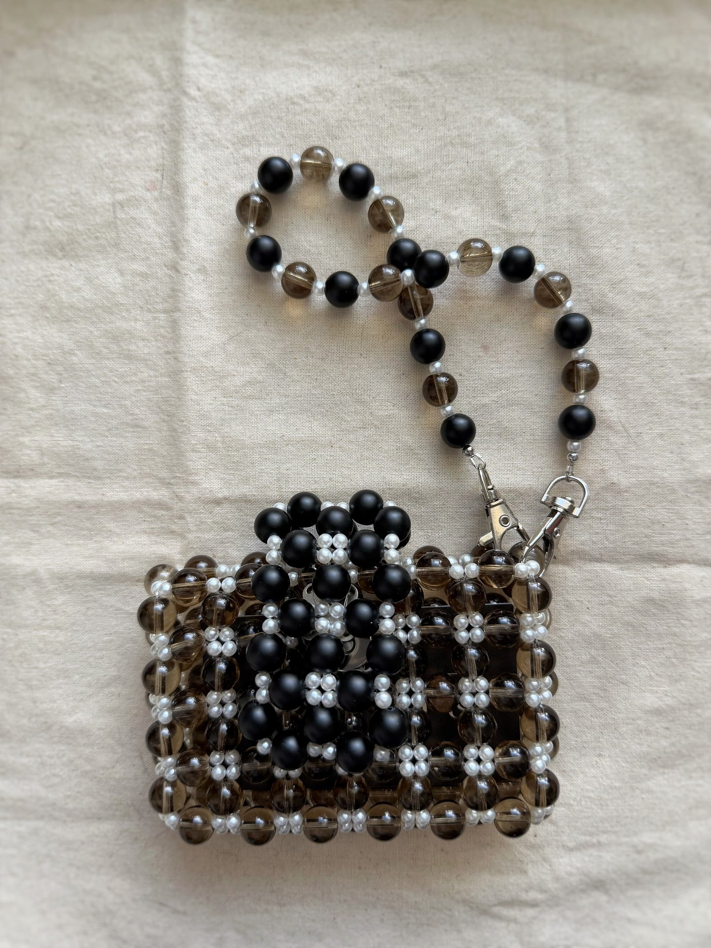 Rosario - Handmade Beaded Card Holder Bag