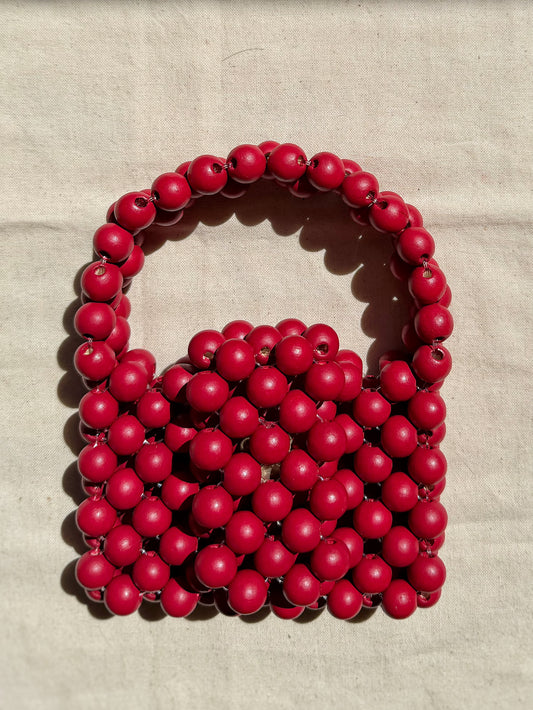Rosie - Handmade Beaded Card Holder Bag