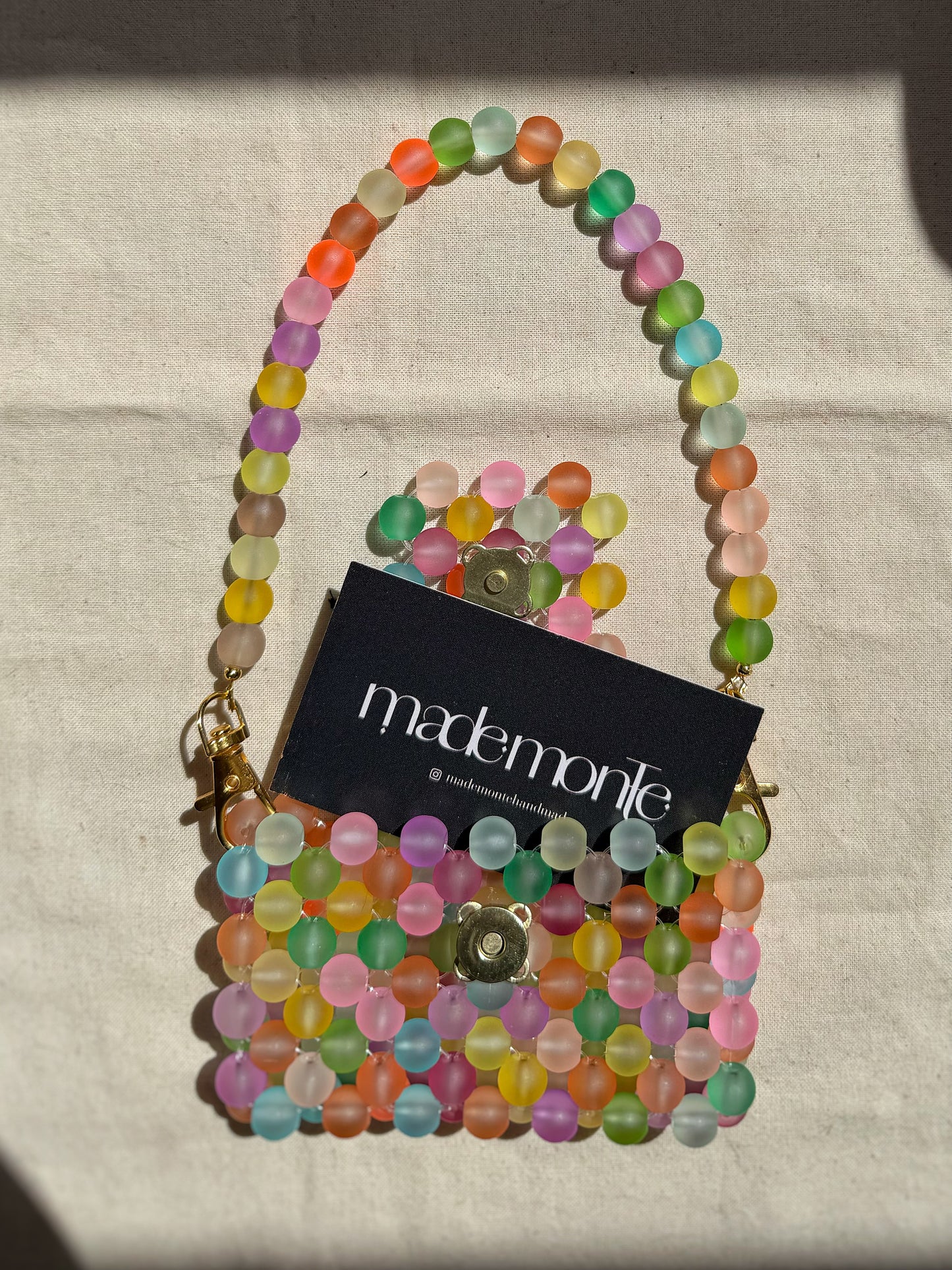Candy - Handmade Beaded Card Holder Bag