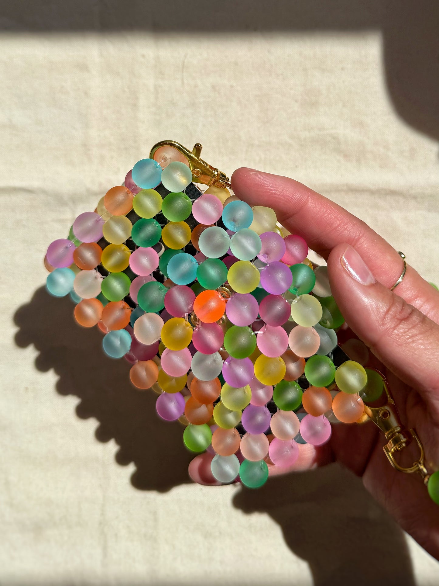 Candy - Handmade Beaded Card Holder Bag