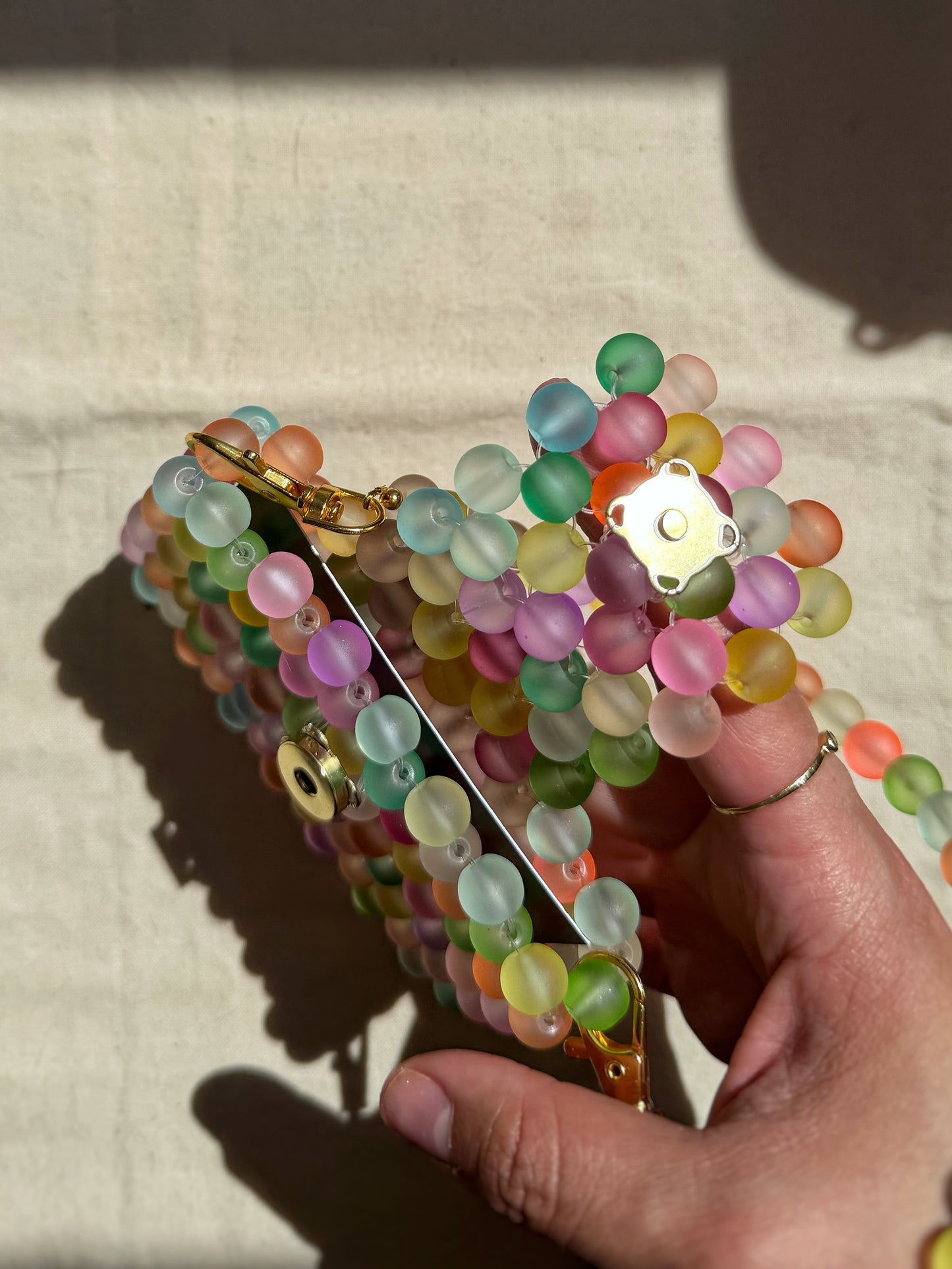 Candy - Handmade Beaded Card Holder Bag