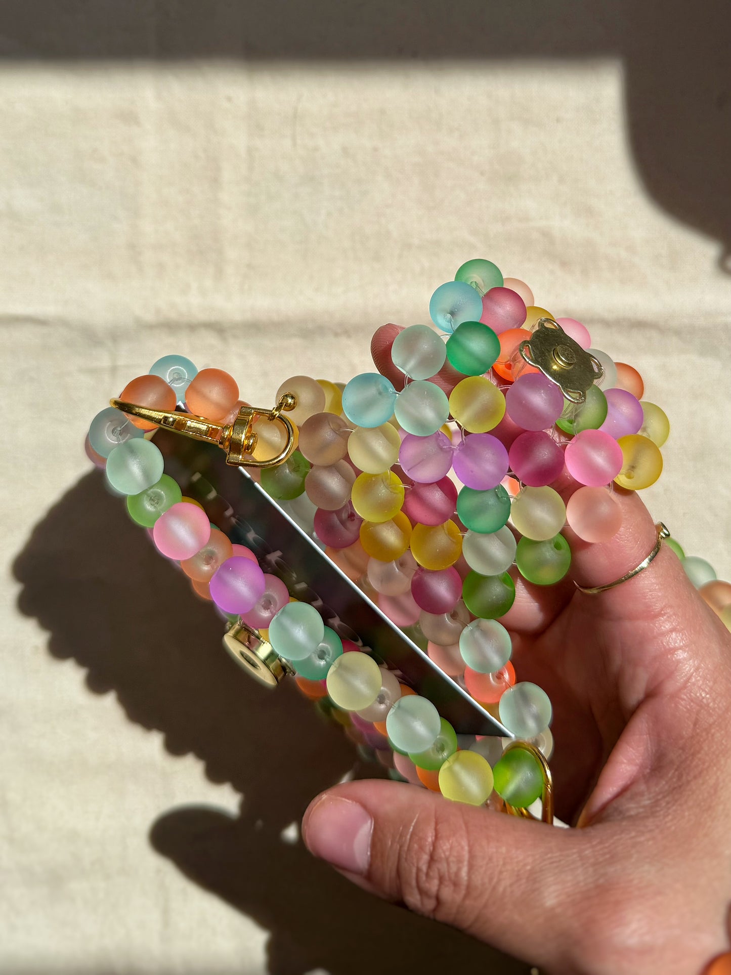 Candy - Handmade Beaded Card Holder Bag