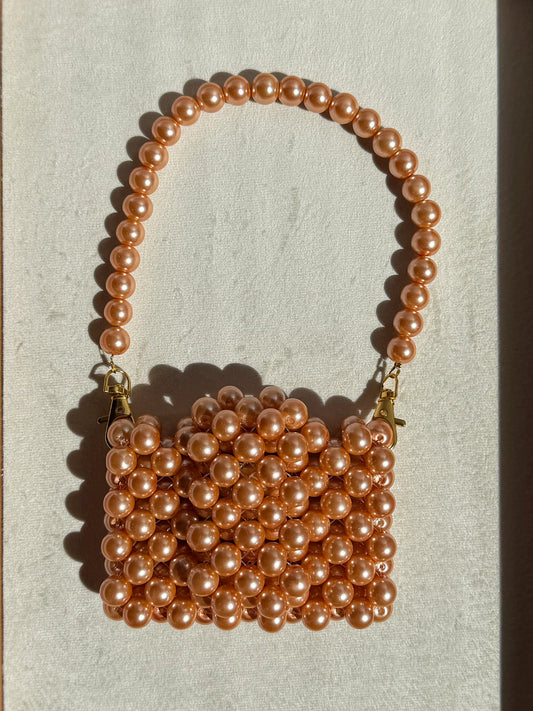 Rose - Handmade Beaded Card Holder Bag