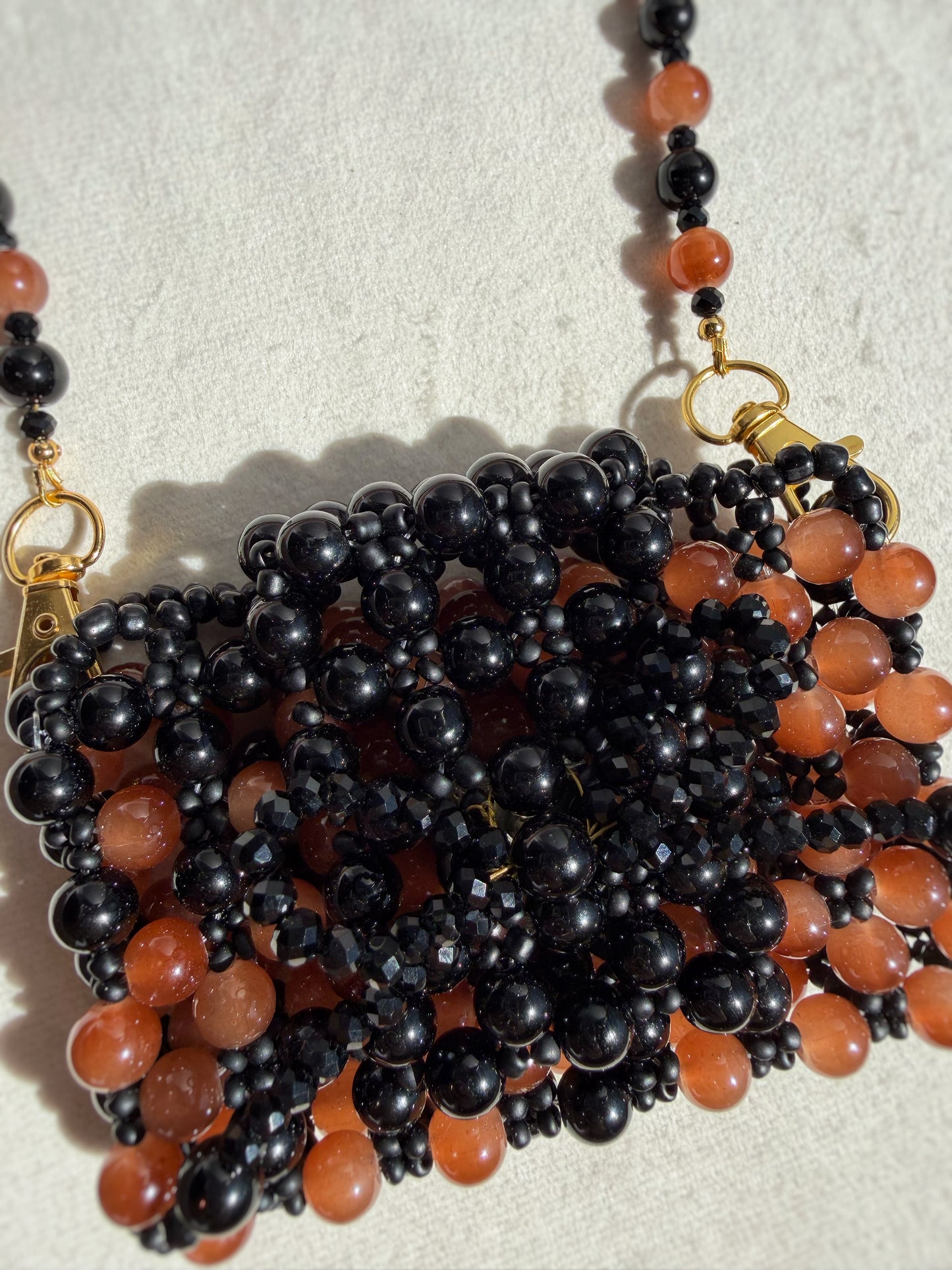 Coquette - Handmade Beaded Card Holder Bag