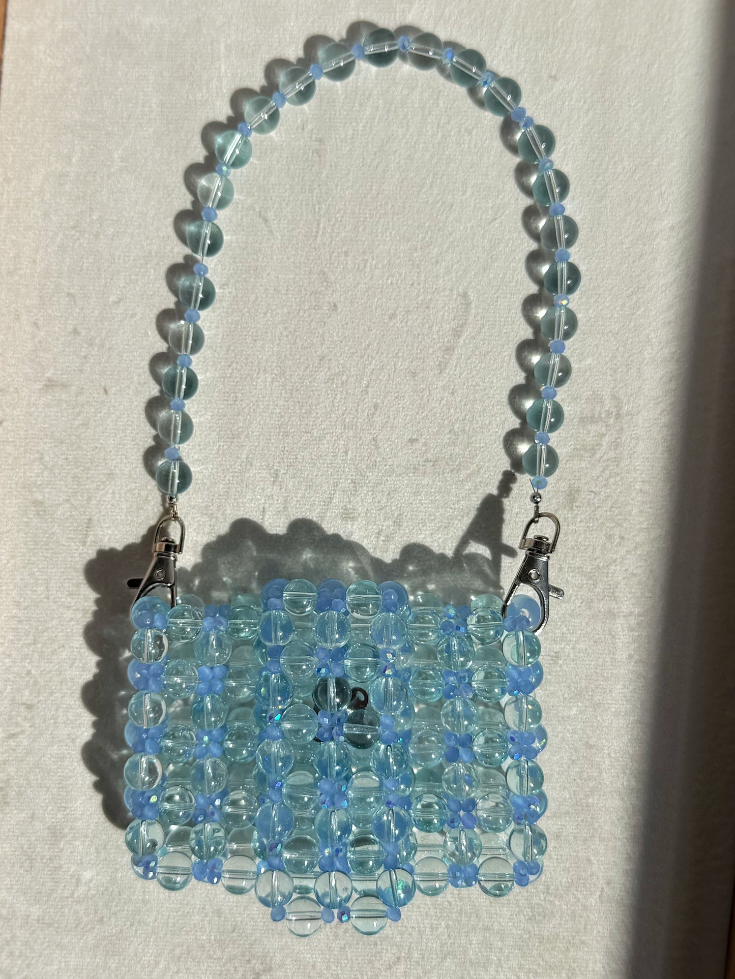 Cloud - Handmade Beaded Card Holder Bag