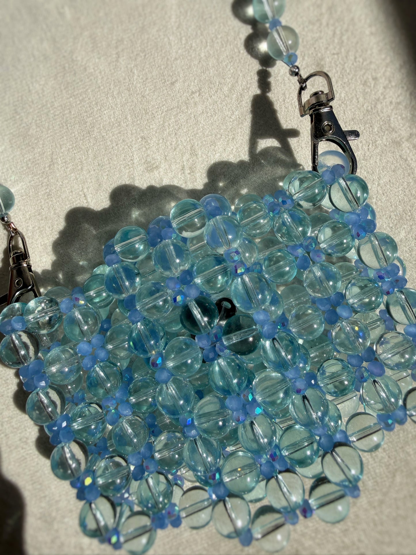 Cloud - Handmade Beaded Card Holder Bag