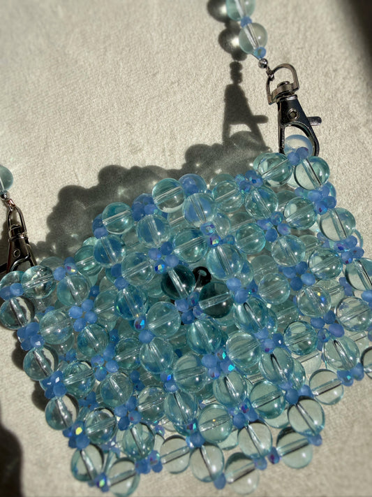 Cloud - Handmade Beaded Card Holder Bag