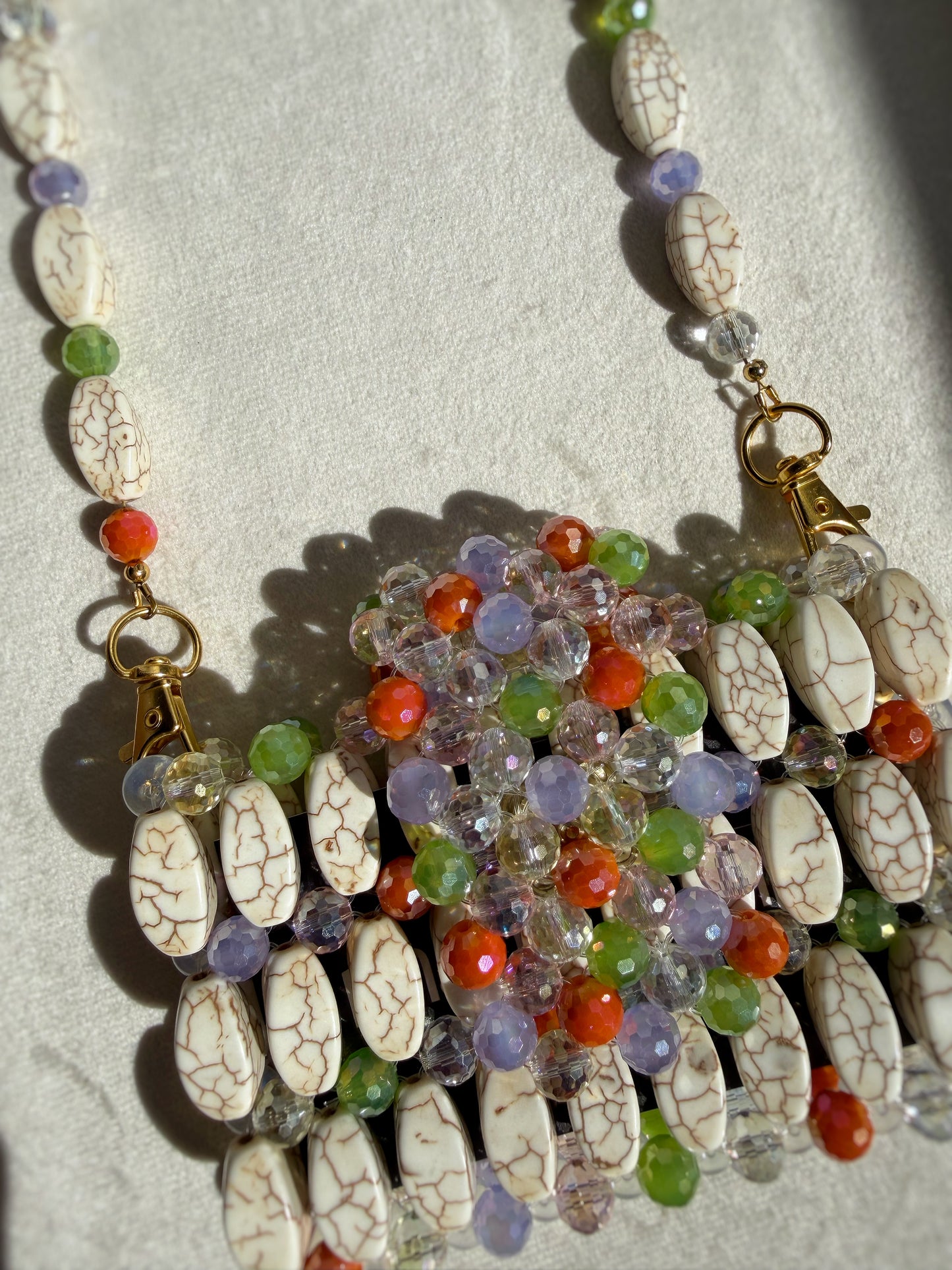 Ivory - Handmade Beaded Card Holder Bag