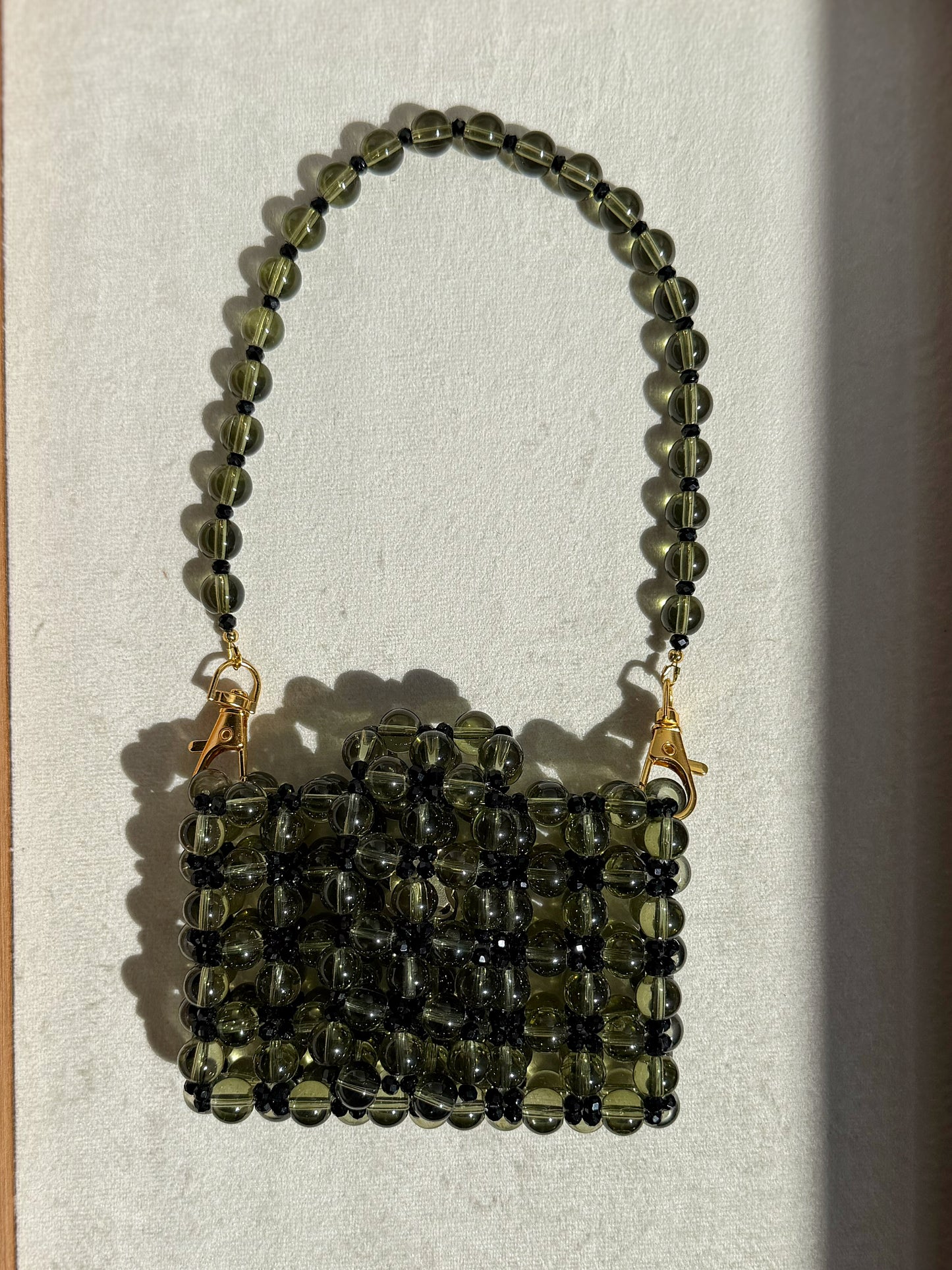 Fern - Handmade Beaded Card Holder Bag