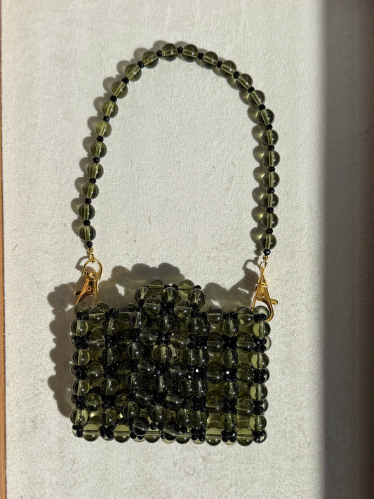 Fern - Handmade Beaded Card Holder Bag