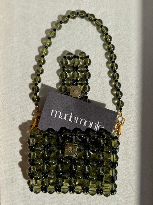 Fern - Handmade Beaded Card Holder Bag