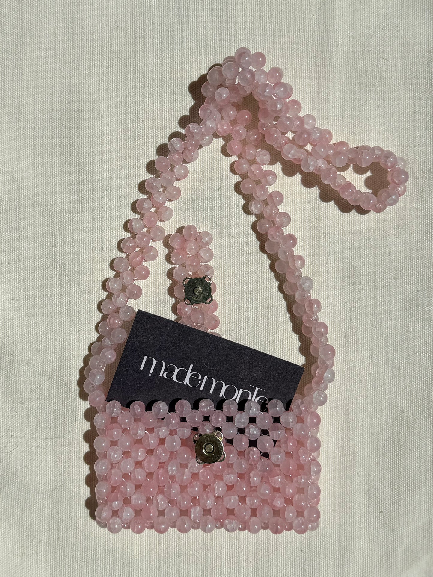Petal - Handmade Beaded Card Holder Bag
