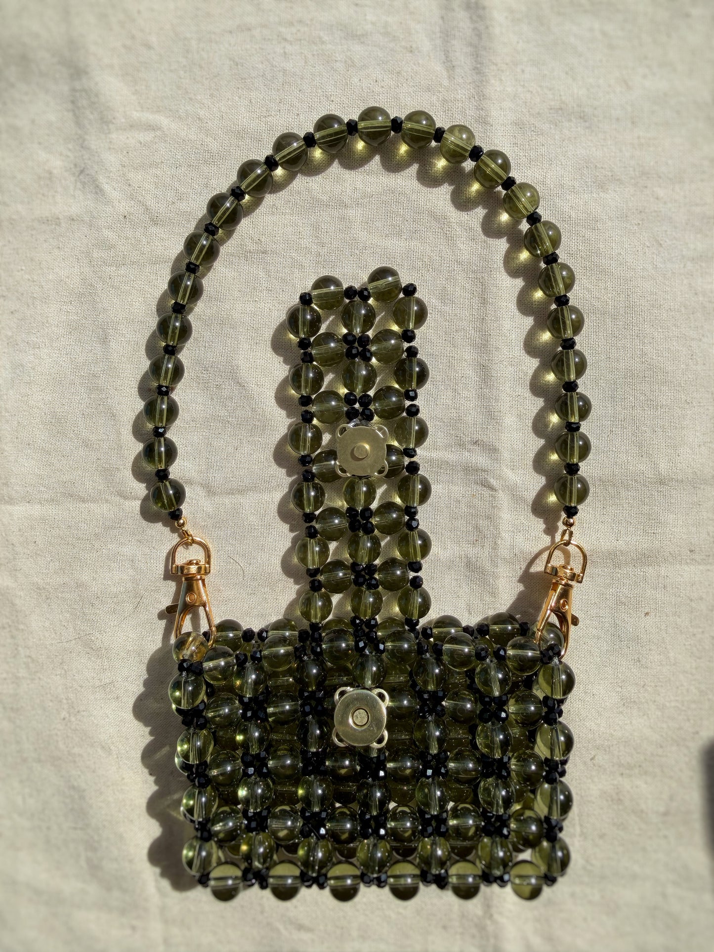 Lulu - Handmade Beaded Card Holder Bag