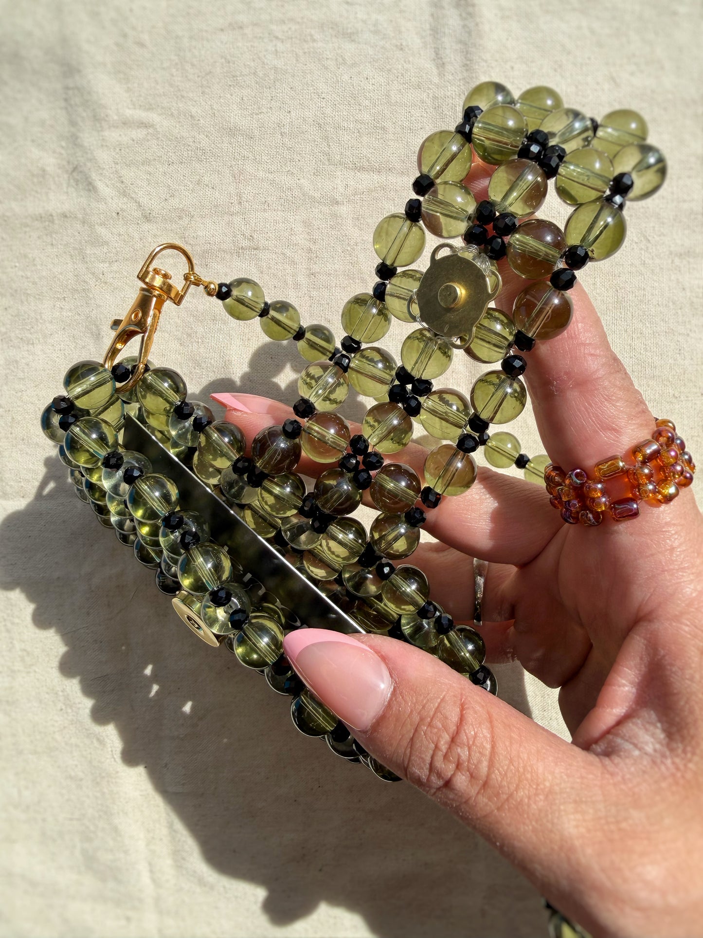 Lulu - Handmade Beaded Card Holder Bag