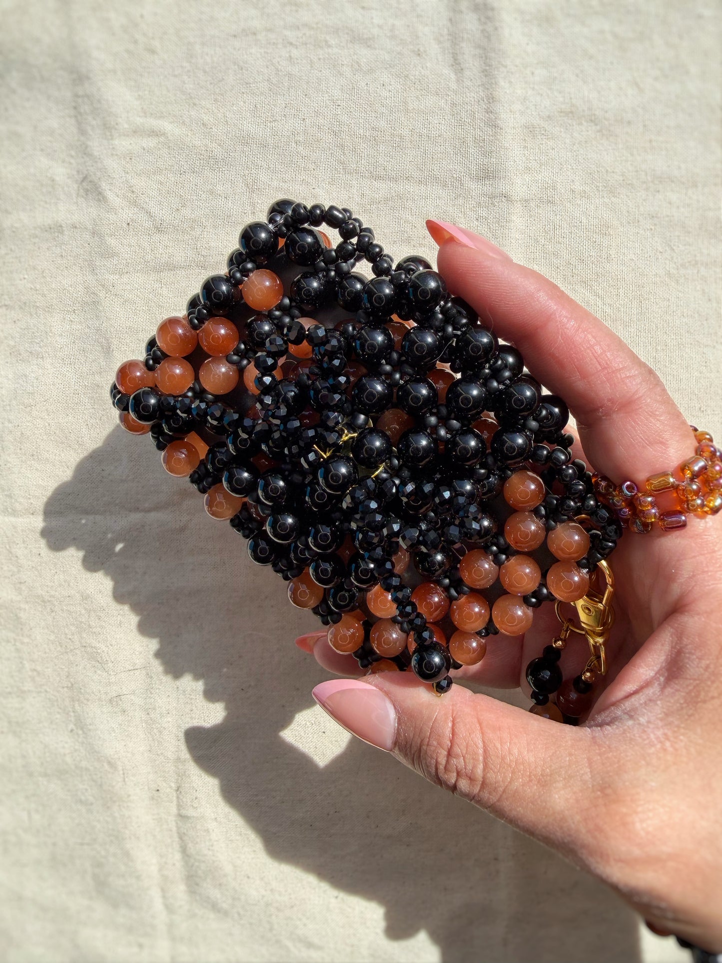 Beatrice - Handmade Beaded Card Holder Bag