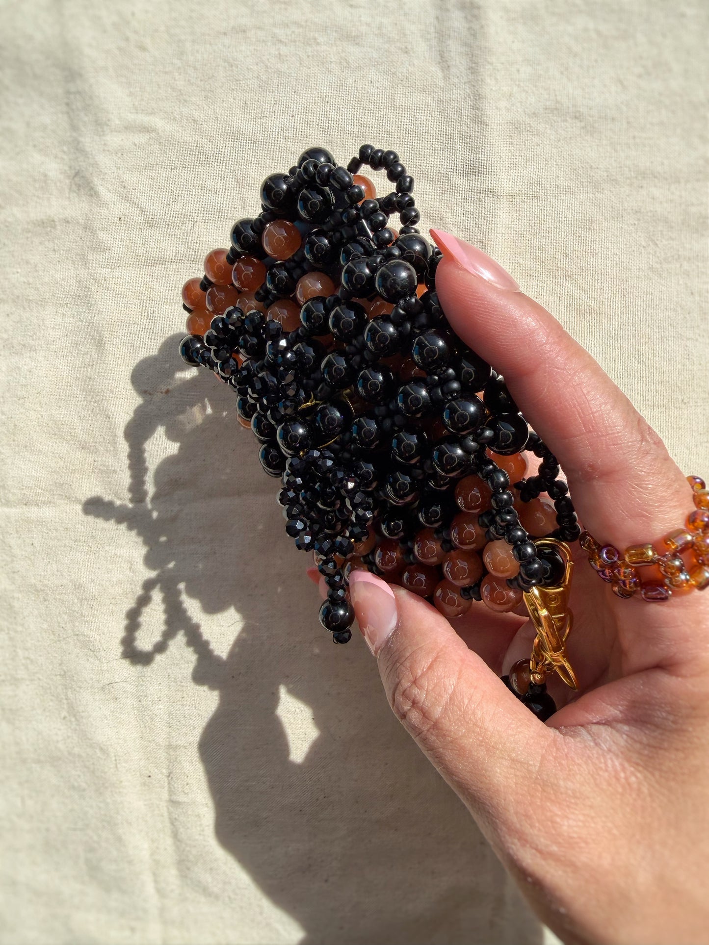 Beatrice - Handmade Beaded Card Holder Bag