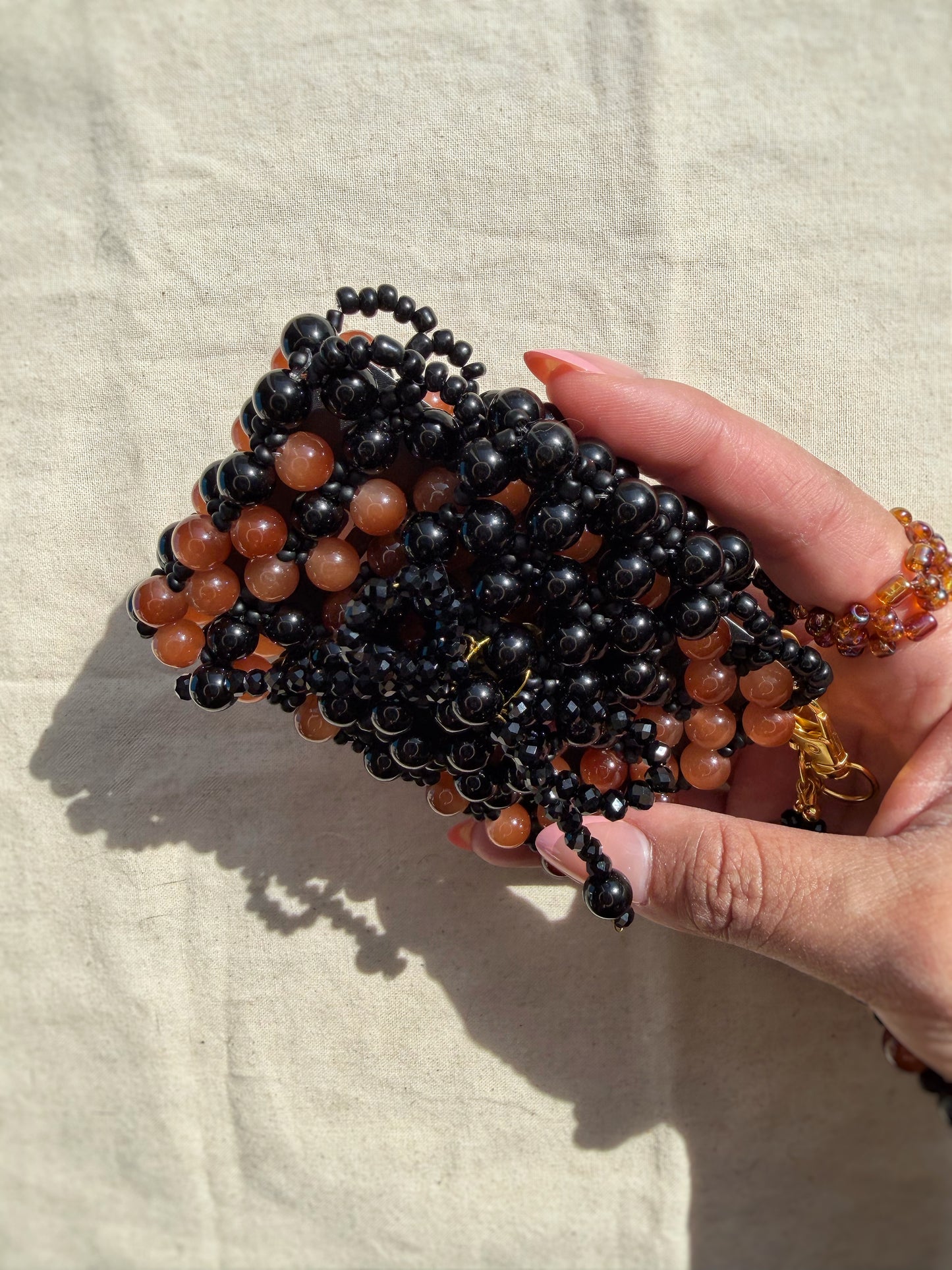 Beatrice - Handmade Beaded Card Holder Bag