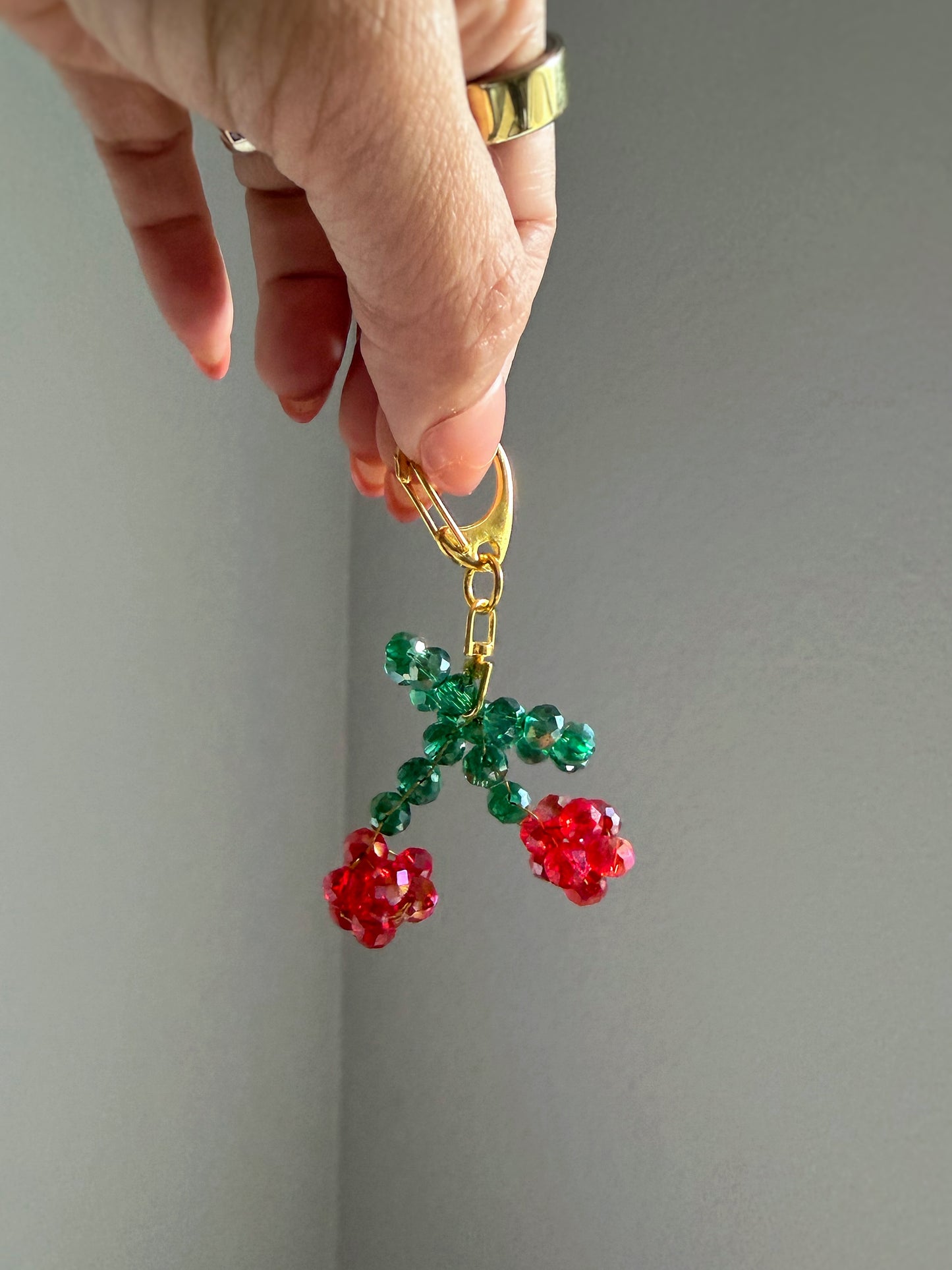 Chérie — Beaded Cherry Charm
