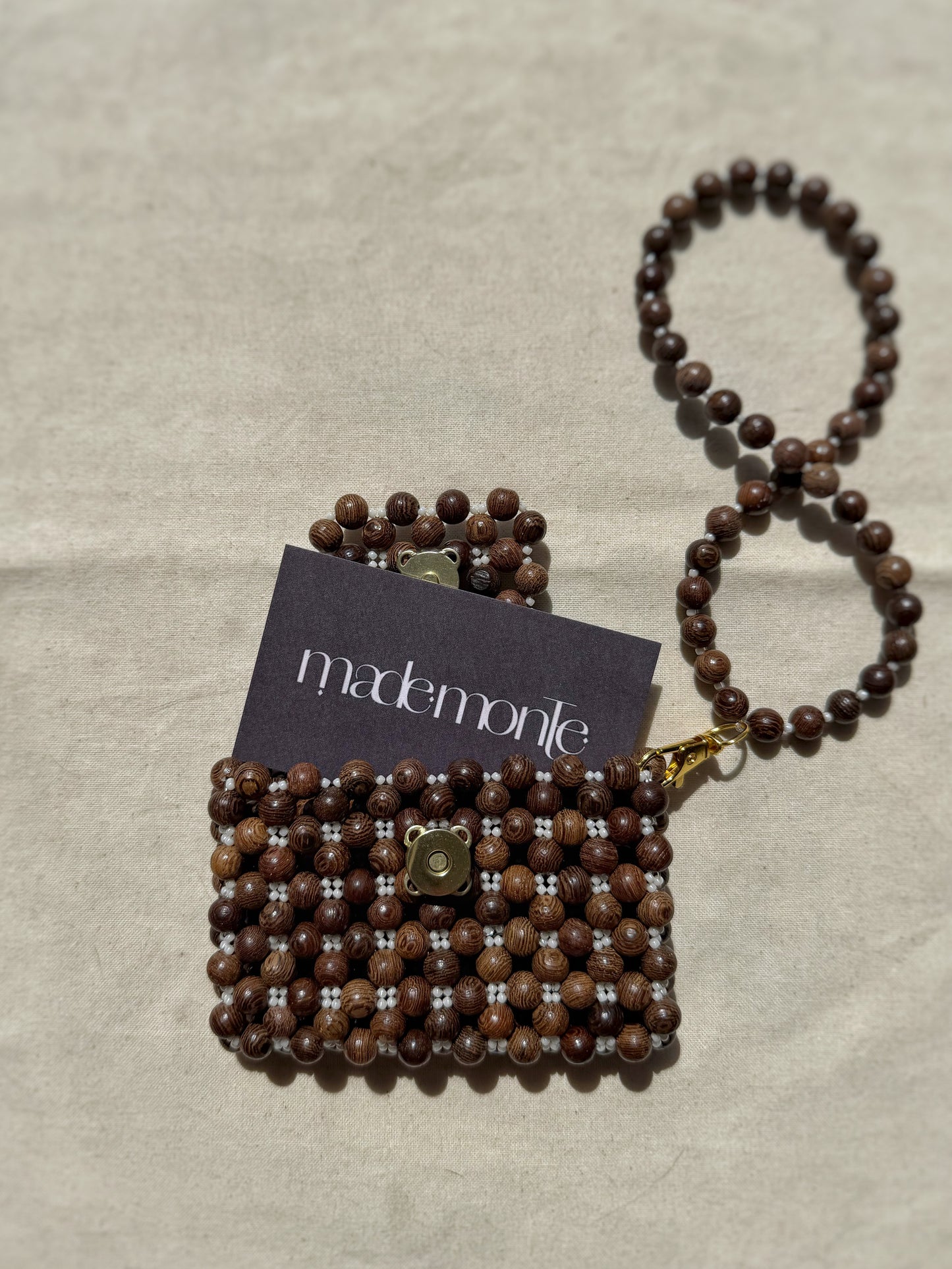 Margaret - Handmade Beaded Card Holder Bag
